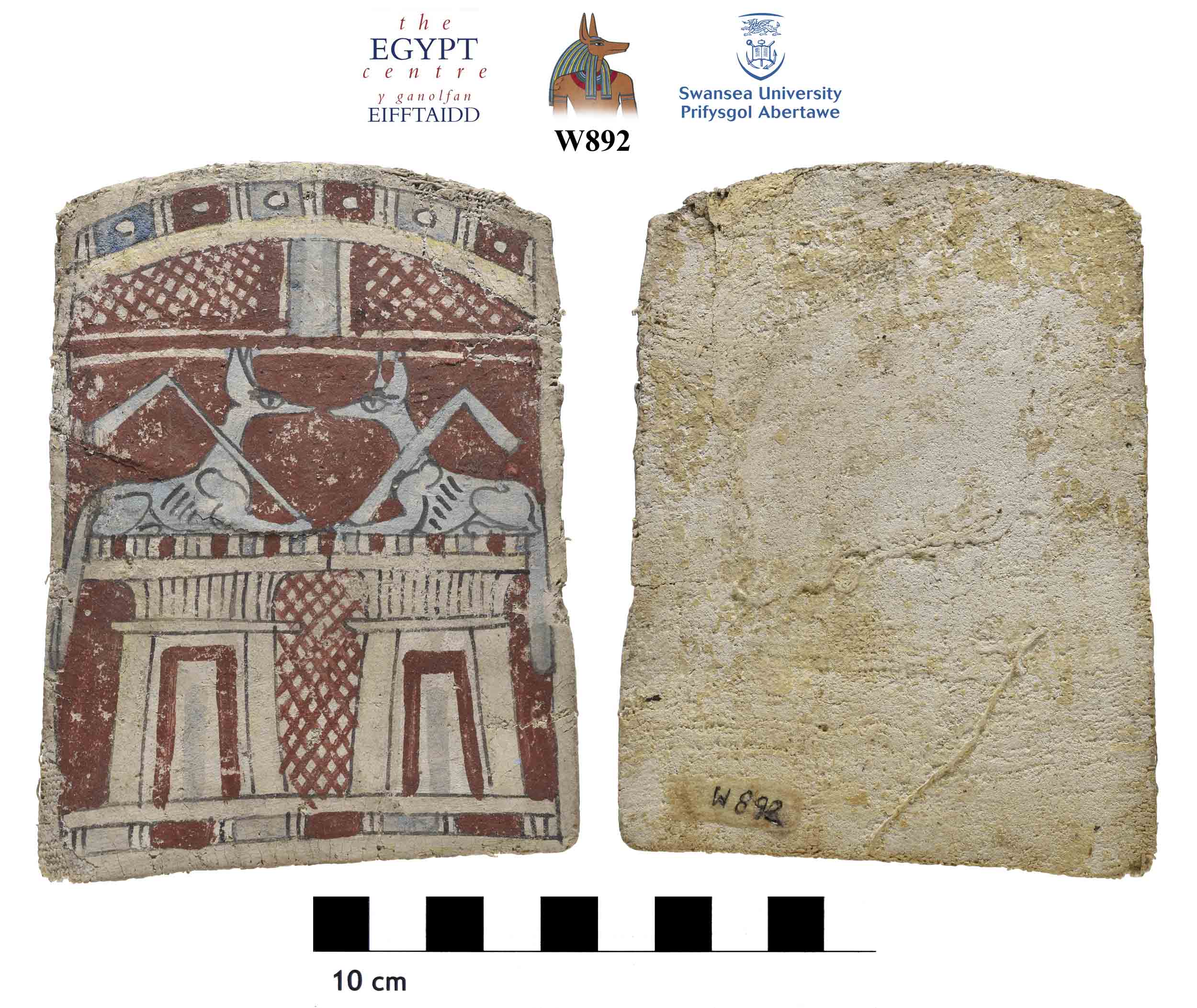 Image for: Fragment of cartonnage from a coffin